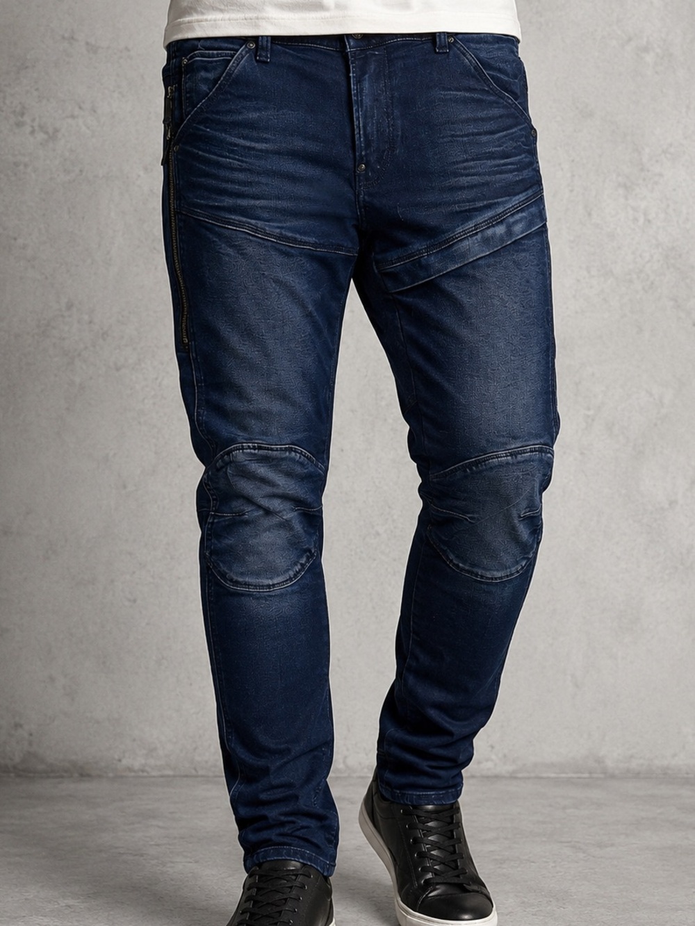 G-Star Raw 5620 3D Zip Knee Skinny Mens Jeans Dark Wash Blue Denim 32x32 Moto
